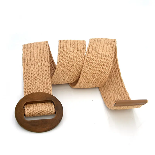 Caramel Woven Elastic Stretch Belt