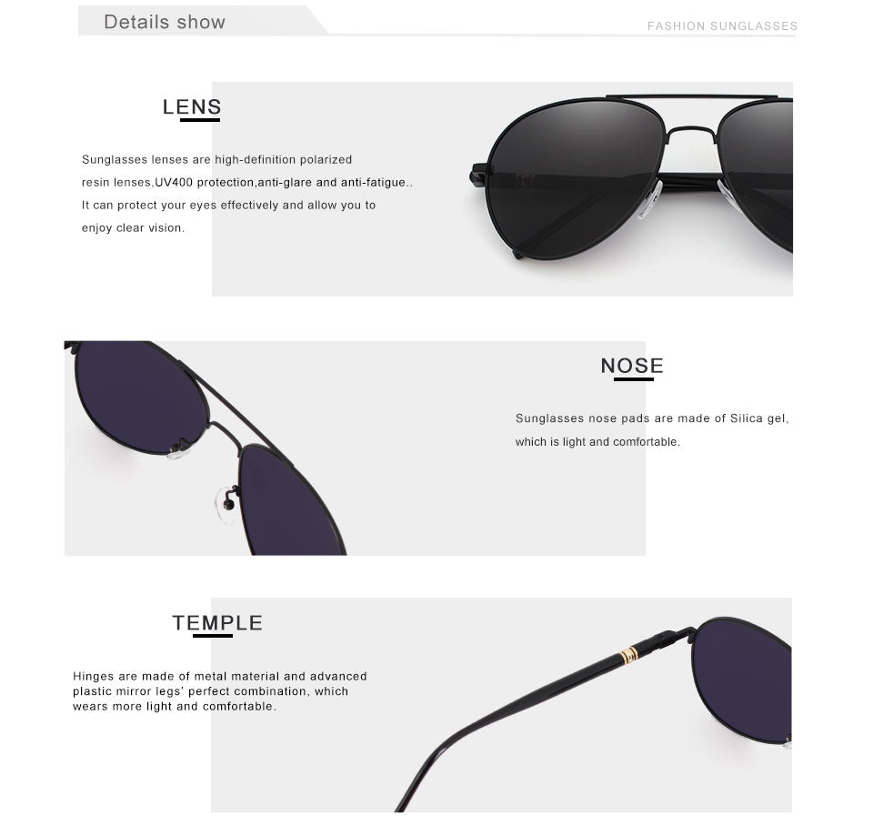 Money Mindset Polarized UV Protection Aviator Sunglasses