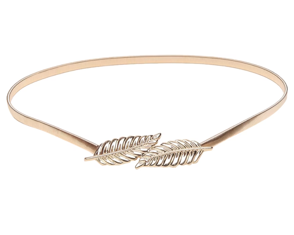 Khaleesi Leaf Stretchable Ethnic Metal Spring Belt