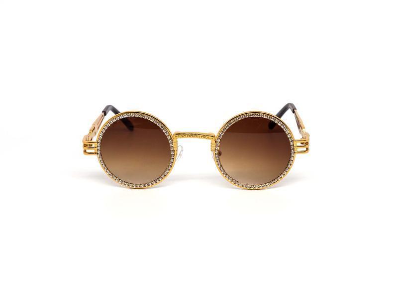 Mad Love Round Rhinestone Sunglasses