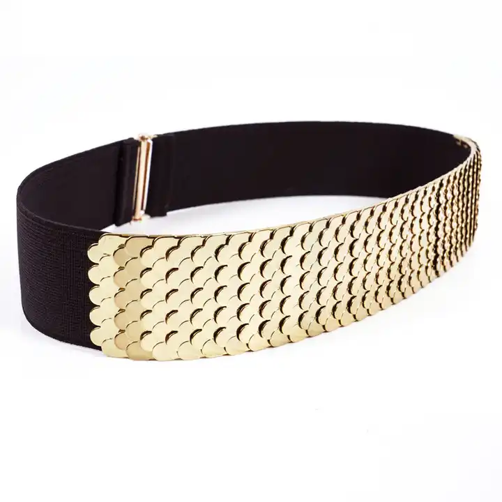 Mahi Mahi Fish Scale Design Stretch Belt