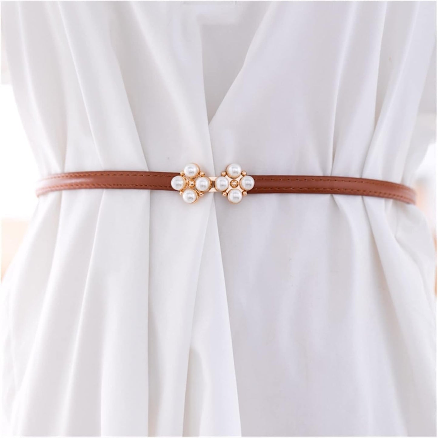 Phoenix Faux Leather Pearl Belt (Italian Knot Belt)