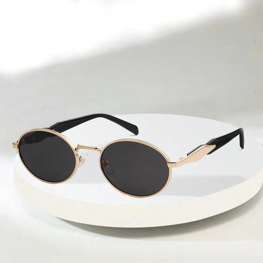 Signature Oval Vintage Metal Sunglasses