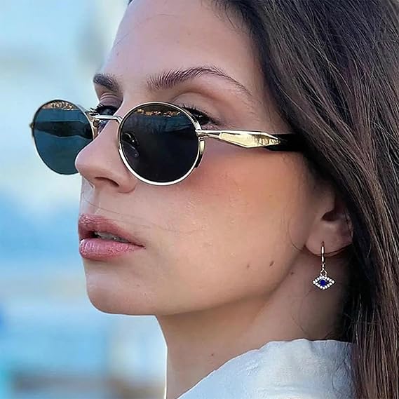 Signature Oval Vintage Metal Sunglasses