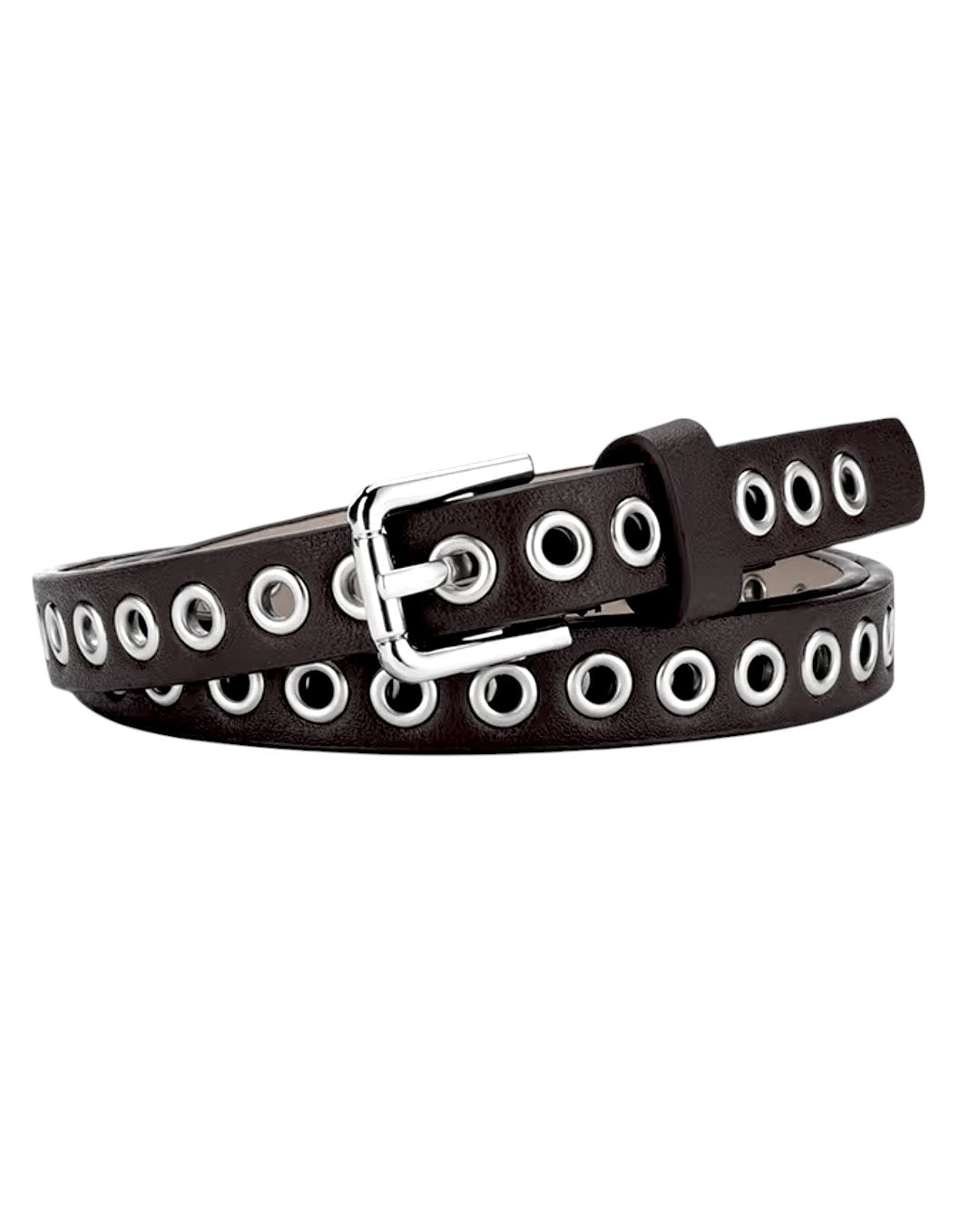 Wilderness Black Narrow Eyelet Belt