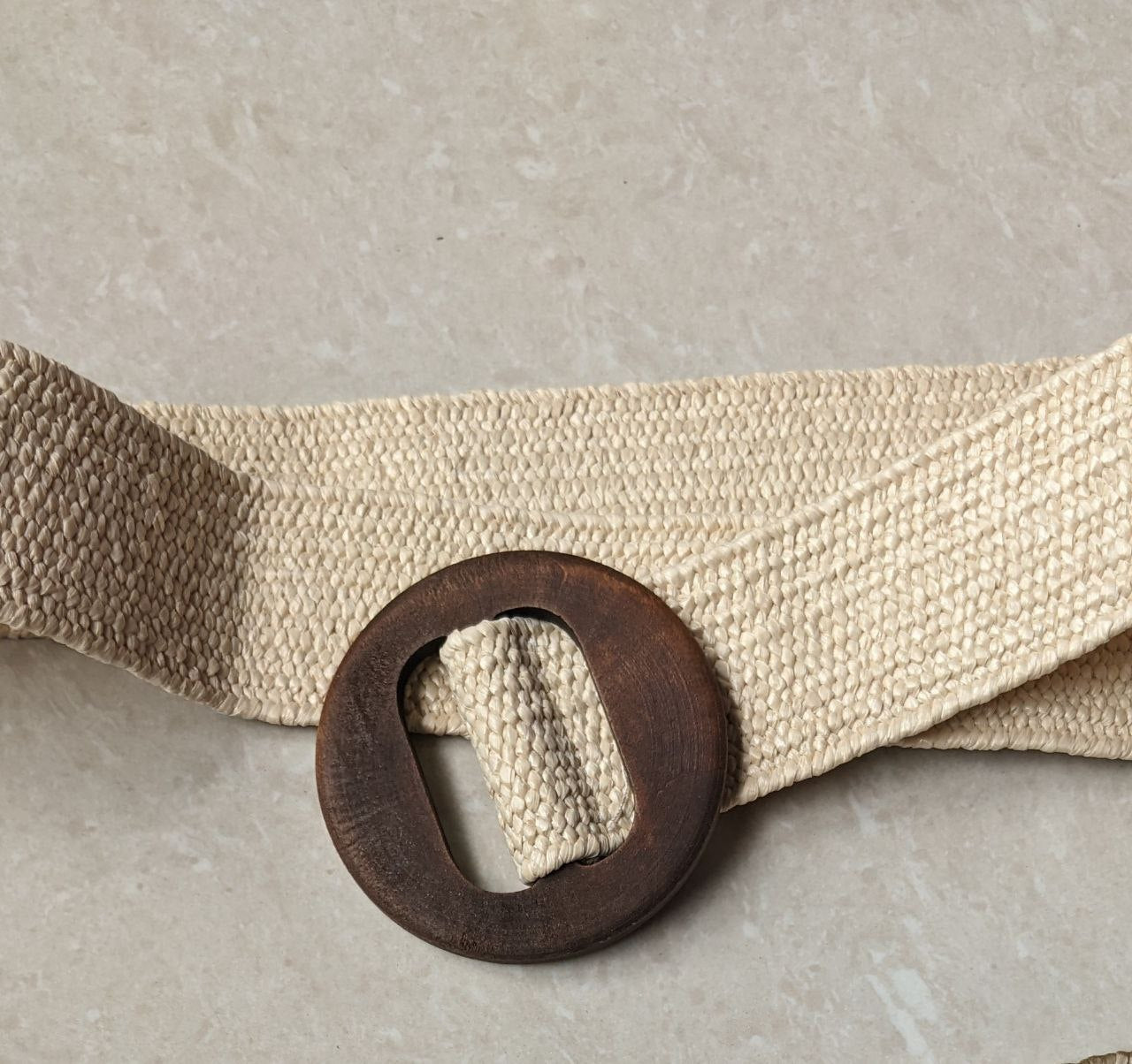 Caramel Woven Elastic Stretch Belt